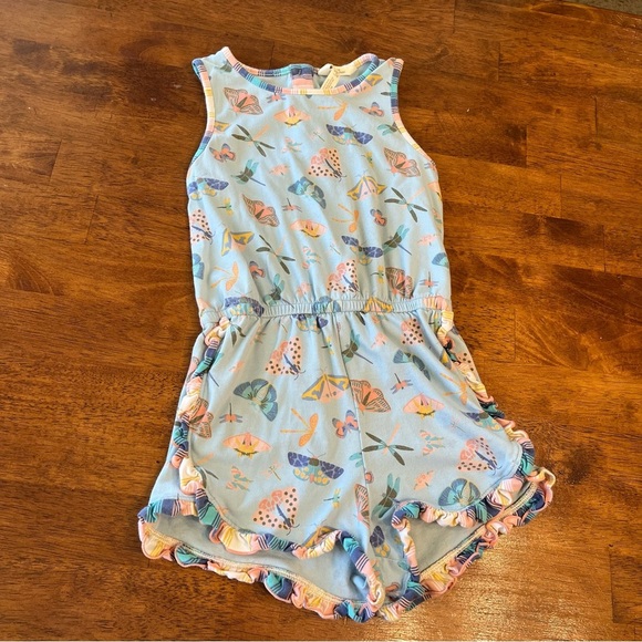 Matilda Jane blue butterfly romper one piece shorts size 8 - Picture 1 of 4